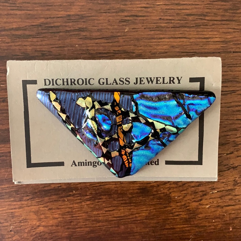 Dichroic Glass Jewelry Pin